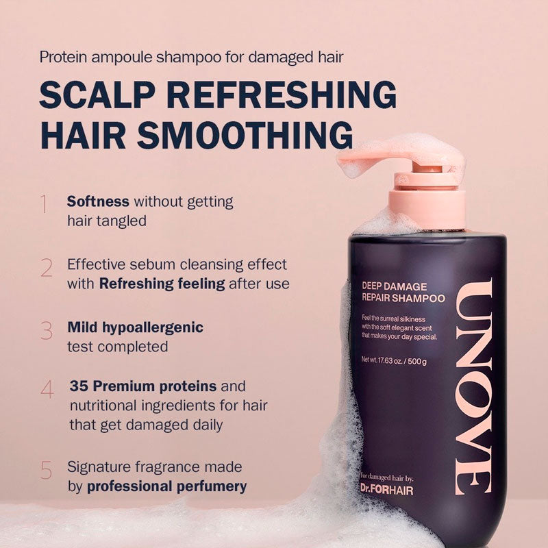 Unove Deep Damage Repair Shampoo 500ml - Sweet Breeze-3
